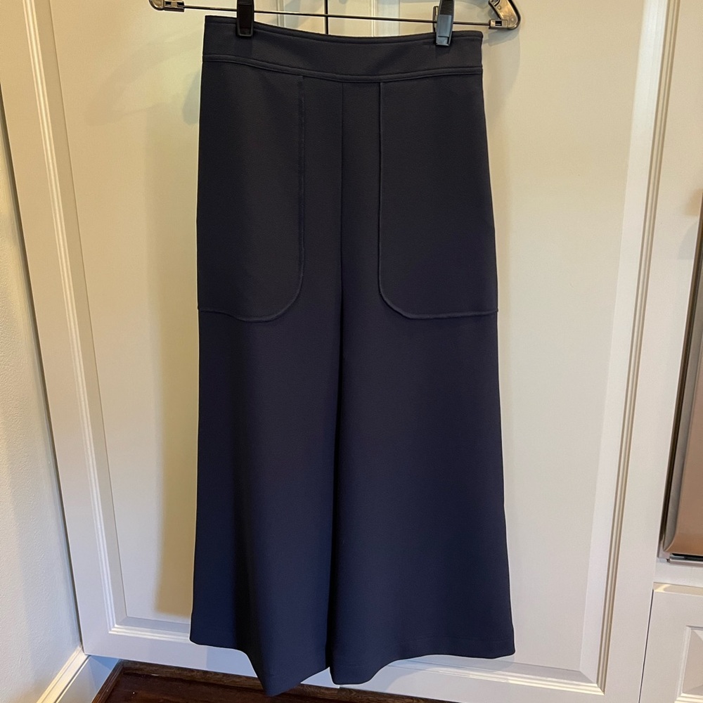 See by Chloe Navy Cropped Wide-Leg Pants